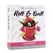 Стимулирующий презерватив-насадка Roll   Ball Raspberry - Sitabella - купить с доставкой в Пскове