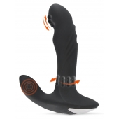 Черный вибромассажер простаты с функцией римминга Plug with Perineum Stimulator - 16,6 см. - Orion - в Пскове купить с доставкой