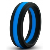 Черно-синее эрекционное кольцо Silicone Go Pro Cock Ring - Blush Novelties - в Пскове купить с доставкой