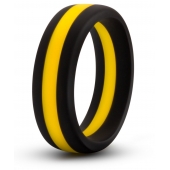 Черно-желтое силиконовое эрекционное кольцо Silicone Go Pro Cock Ring - Blush Novelties - в Пскове купить с доставкой