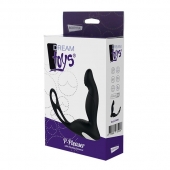 Черный вибромассажер простаты P-PLEASER W ERECTION ENHANCE - Dream Toys - в Пскове купить с доставкой