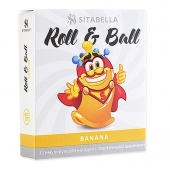 Стимулирующий презерватив-насадка Roll   Ball Banana - Sitabella - купить с доставкой в Пскове