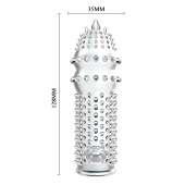 Закрытая прозрачная насадка Crystal sleeve - 14,2 см. - Erowoman-Eroman - в Пскове купить с доставкой