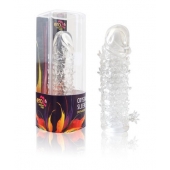 Закрытая прозрачная рельефная насадка Crystal sleeve - 13 см. - Erowoman-Eroman - в Пскове купить с доставкой