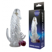 Закрытая прозрачная вибронасадка на пенис Crystal Sleeve Vibe - Erowoman-Eroman - в Пскове купить с доставкой