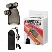 Дымчатая насадка-мастурбатор с вибрацией Vibrating Crystal Cap II - Baile - в Пскове купить с доставкой