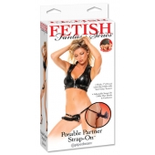 Черный податливый страпон Posable Partner Strap-On - 17,8 см. - Pipedream - купить с доставкой в Пскове