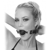 Черный кляп с дырочками Breathable Ball Gag - Pipedream - купить с доставкой в Пскове