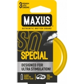 Презервативы с точками и рёбрами в железном кейсе MAXUS Special - 3 шт. - Maxus - купить с доставкой в Пскове