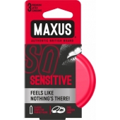 Ультратонкие презервативы в железном кейсе MAXUS Sensitive - 3 шт. - Maxus - купить с доставкой в Пскове