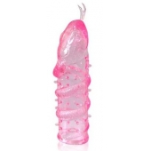 Закрытая рельефная насадка Crystal sleeve snakes в виде змеи с усиками - 14 см. - Erowoman-Eroman - в Пскове купить с доставкой