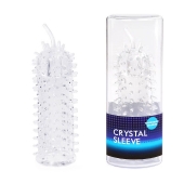 Закрытая рельефная насадка Crystal sleeve с усиками - 12 см. - Erowoman-Eroman - в Пскове купить с доставкой