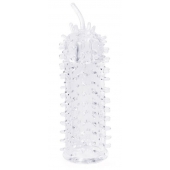 Закрытая рельефная насадка Crystal sleeve с усиками - 12 см. - Erowoman-Eroman - в Пскове купить с доставкой