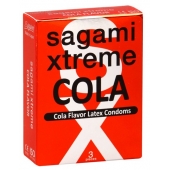 Ароматизированные презервативы Sagami Xtreme COLA - 3 шт. - Sagami - купить с доставкой в Пскове