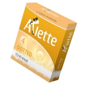 Презервативы Arlette Dotted с точечной текстурой - 3 шт. - Arlette - купить с доставкой в Пскове