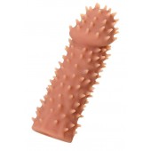 Телесная реалистичная насадка KOKOS Extreme Sleeve 07 с дополнительной стимуляцией - 12,7 см. - KOKOS - в Пскове купить с доставкой