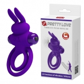 Фиолетовое эрекционное кольцо с вибростимуляцией клитора Vibrant Penis Ring III - Baile - в Пскове купить с доставкой