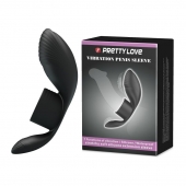 Черное кольцо на пенис с вибрацией Vibration Penis Sleeve - Baile - в Пскове купить с доставкой