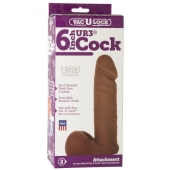 Насадка-мулат для трусиков Vac-U-Lock 6  ULTRASKYN Cock - 17,3 см. - Doc Johnson - купить с доставкой в Пскове