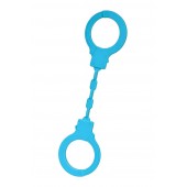 Голубые силиконовые наручники A-Toys без ключа - A-toys - купить с доставкой в Пскове