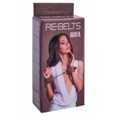 Коричневые кожаные наручники Maya - Rebelts - купить с доставкой в Пскове