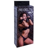 Черные кожаные наручники Naila - Rebelts - купить с доставкой в Пскове