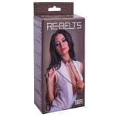 Коричневый поводок и чокер с кольцом Sofi - Rebelts - купить с доставкой в Пскове