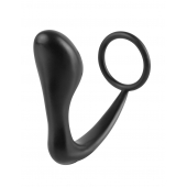 Эрекционное кольцо с анальной пробкой Ass-Gasm Cockring Plug - Pipedream - в Пскове купить с доставкой