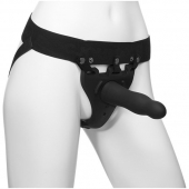 Черный полый вибрострапон Body Extensions BE Aroused - 17,78 см. - Doc Johnson - купить с доставкой в Пскове