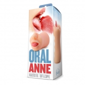 Телесный мастурбатор-ротик с язычком Oral Anne - Blush Novelties - в Пскове купить с доставкой