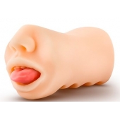 Телесный мастурбатор-ротик с язычком Oral Anne - Blush Novelties - в Пскове купить с доставкой