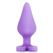 Фиолетовая анальная пробка Naughty Candy Heart Do Me Now - 8,9 см. - Blush Novelties - купить с доставкой в Пскове