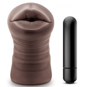 Коричневый мастурбатор-ротик Heather - Blush Novelties - в Пскове купить с доставкой
