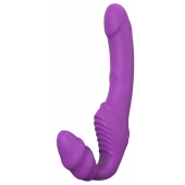 Фиолетовый безремневой вибрострапон DOUBLE DIPPER - Dream Toys - купить с доставкой в Пскове