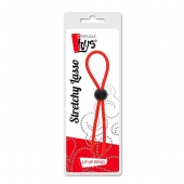 Красное эрекционное лассо с одной бусиной-утяжкой STRETCHY THIN LASSO - Dream Toys - в Пскове купить с доставкой