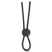 Черное силиконовое лассо на пенис SILICONE LOOP COCK RING - Blush Novelties - в Пскове купить с доставкой