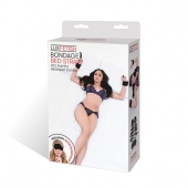 Чёрные манжеты для фиксации на кровати Bondage Bed Strap - Lux Fetish - купить с доставкой в Пскове