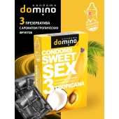 Презервативы для орального секса DOMINO Sweet Sex с ароматом тропических фруктов - 3 шт. - Domino - купить с доставкой в Пскове
