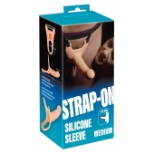 Силиконовый полый страпон на ремнях Silicone Strap-on - 16 см. - Orion - купить с доставкой в Пскове