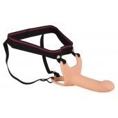 Силиконовый полый страпон на ремнях Silicone Strap-on - 16 см. - Orion - купить с доставкой в Пскове
