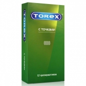 Текстурированные презервативы Torex  С точками  - 12 шт. - Torex - купить с доставкой в Пскове