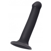Черный фаллос на присоске Silicone Bendable Dildo M - 18 см. - Strap-on-me - купить с доставкой в Пскове