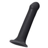 Черный фаллос на присоске Silicone Bendable Dildo L - 19 см. - Strap-on-me - купить с доставкой в Пскове