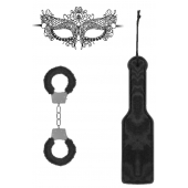 Черный игровой набор Introductory Bondage Kit №4 - Shots Media BV - купить с доставкой в Пскове
