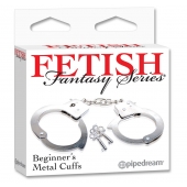 Металлические наручники Beginner s Metal Cuffs - Pipedream - купить с доставкой в Пскове