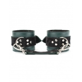 Изумрудные наручники Ladys Arsenal на карабинах - БДСМ Арсенал - купить с доставкой в Пскове