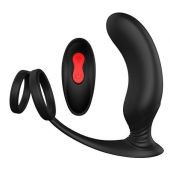 Черный массажер простаты REMOTE P-PLEASER - Dream Toys - в Пскове купить с доставкой