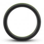 Черно-зеленое эрекционное кольцо Silicone Go Pro Cock Ring - Blush Novelties - в Пскове купить с доставкой