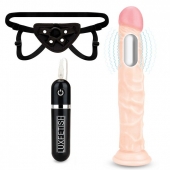 Регулируемые трусики с вибрирующей насадкой - 21 см. - Lux Fetish - купить с доставкой в Пскове