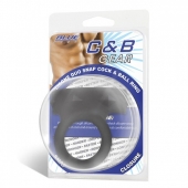 Черное двойное силиконовое кольцо С B GEAR - BlueLine - в Пскове купить с доставкой